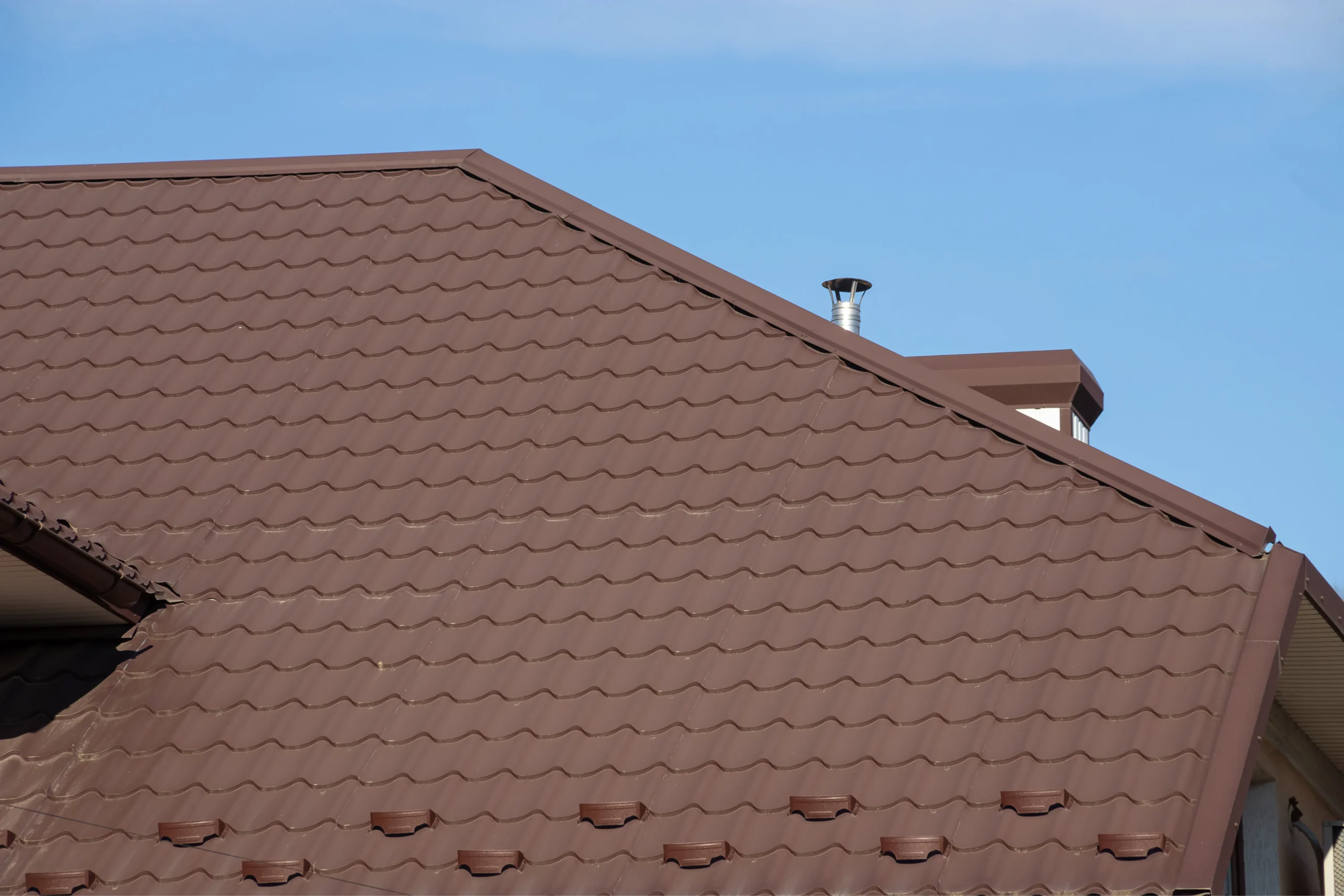 New Roofing Construction with Attic Skylights, Rain Gutter System, Roof Windows and Roof Protection from Snow Board, Snow Guard Exterior 1